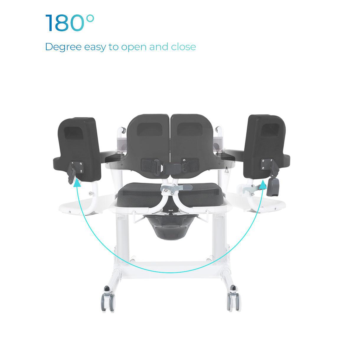 Transfer wheelchair with Electric Adjustable Height - Mobility
