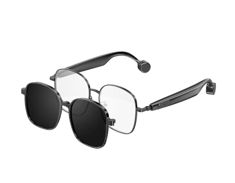 HAG-102 Smart Bone Conduction Hearing Glasses | Medical-Grade Hearing Aid, Invisible Design, Open-Ear Safety